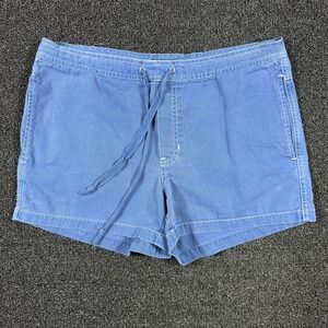 Vintage Abercrombie & Fitch Hiking Shorts Womens 9 Blue Drawstring Mid‎ Rise